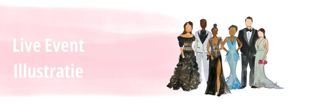 Live Event Illustratie met voorbeeld illustraties voor je gasten